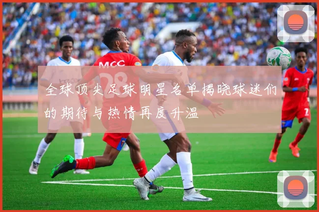 全球顶尖足球明星名单揭晓球迷们的期待与热情再度升温